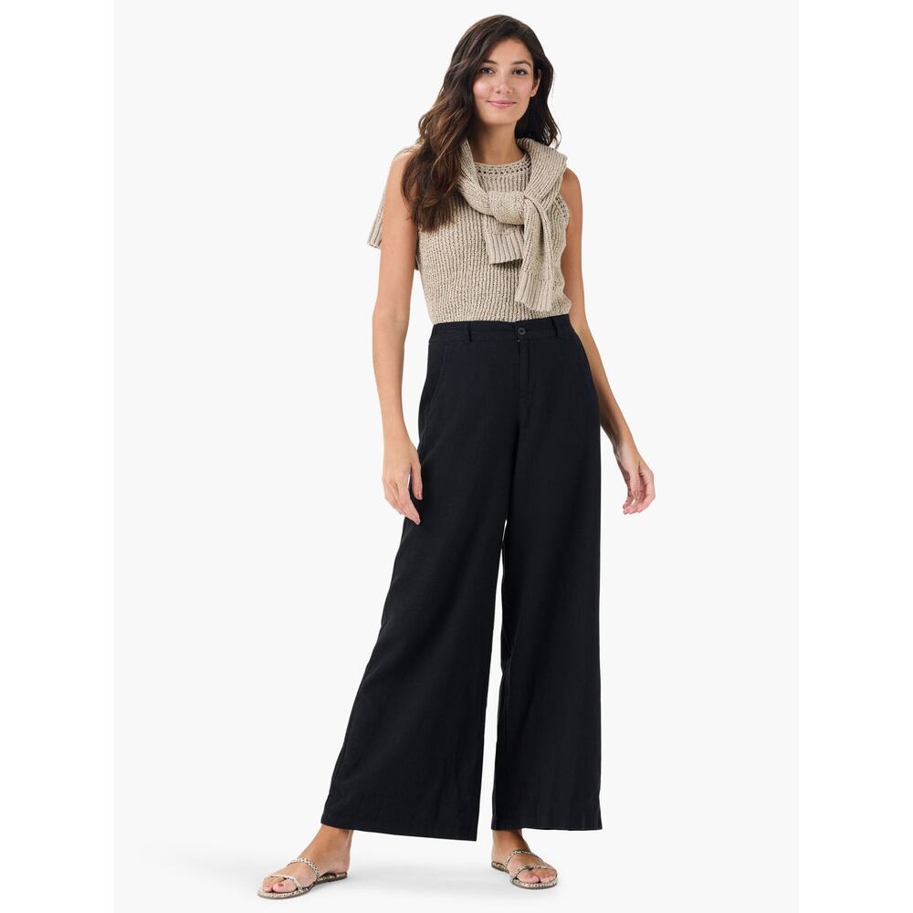 NIC + ZOE 31" RUMBA LINEN WIDE LEG TROUSER‎ NWT SIZE 6